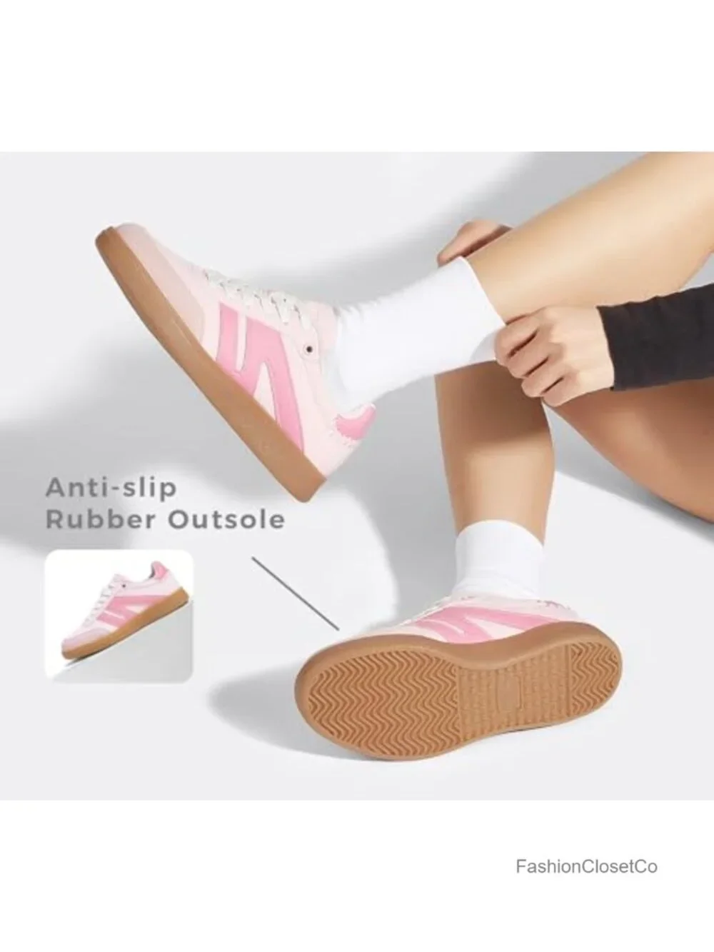 Retro Gum Sole Fashion Sneakers - Genuine Leather & Suede - Anti Slip